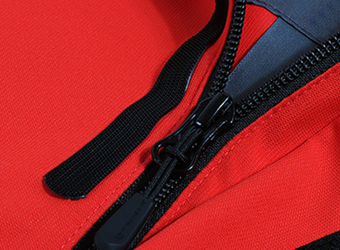 紅黑拼接男女款沖鋒衣定制生產(chǎn)廠家